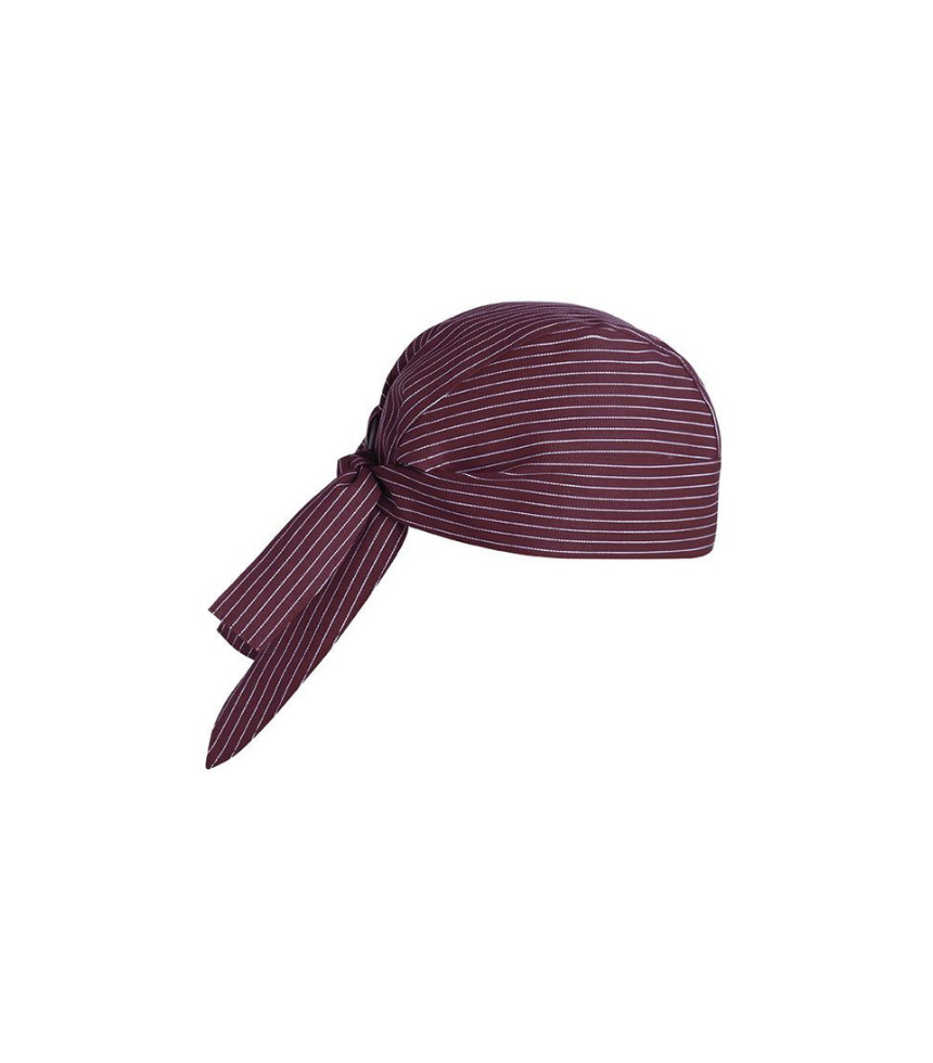 Bandana-bordeaux-gessata-cuoco-cuoca-cotone