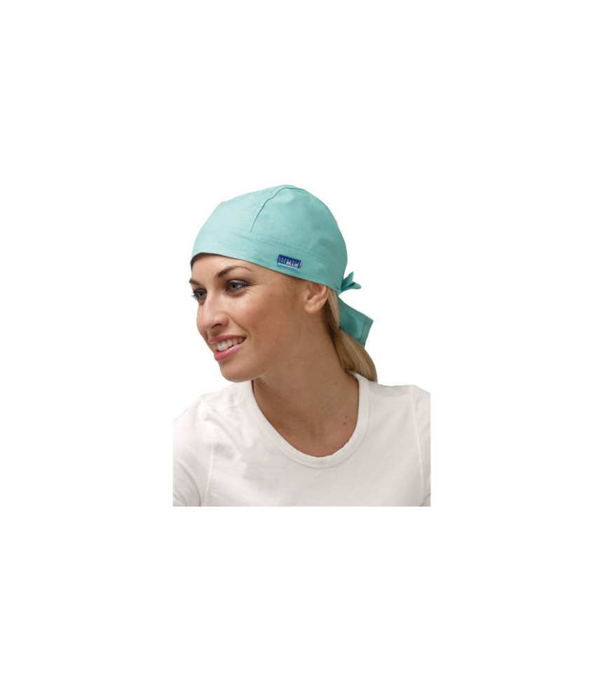 Bandana verde medicale in cotone Siggi