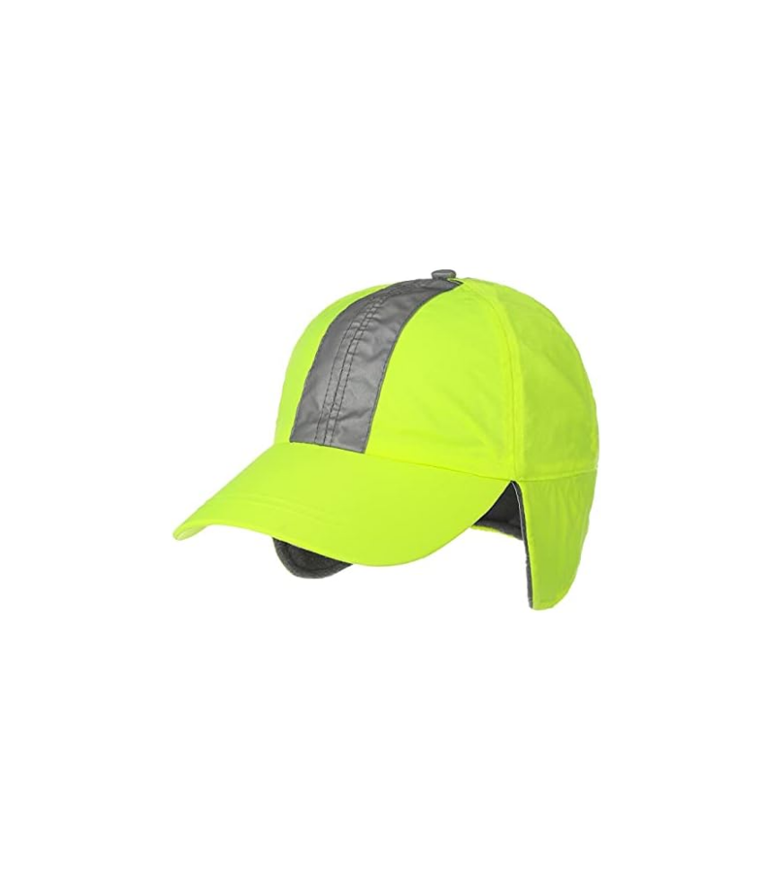 Cappello-alta-visibilità-giallo-invernale-con-paraorecchi