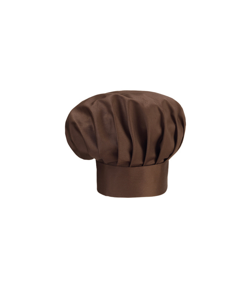 Cappello-cuoco-marrone-con-velcro