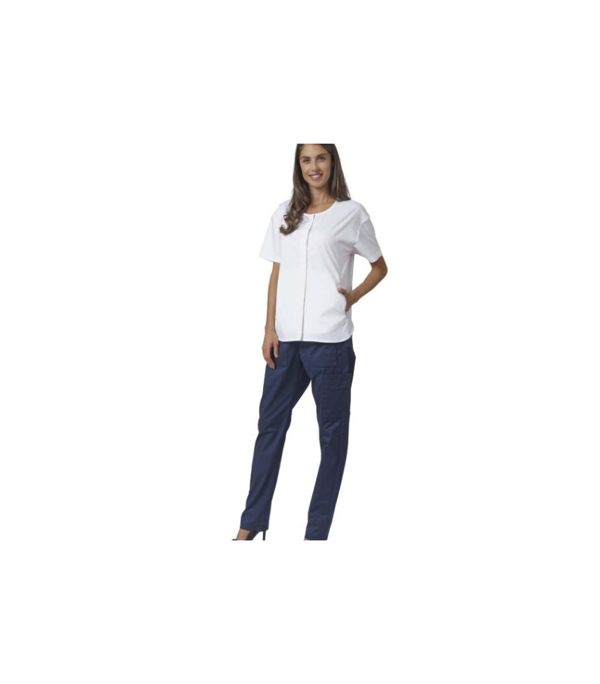 Casacca donna manica corta bianca