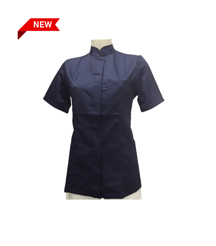 Casacca donna collo alla coreana Blu scuro