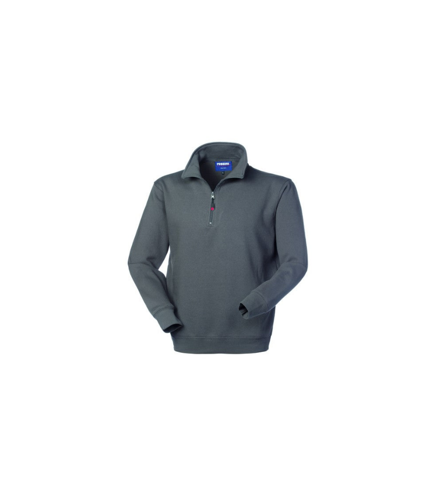 Felpa-mezza-zip-grigia-rossini