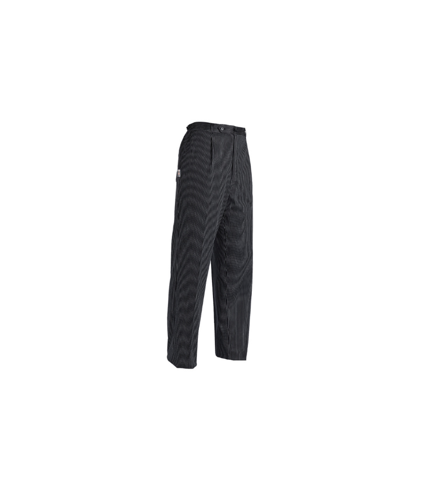 Pantalone-cuoco-con-bottone-gessato-nero