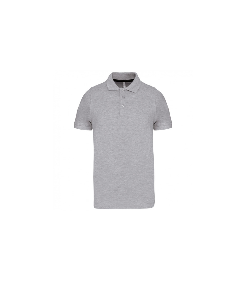 Polo-manica-corta-grigio-melange