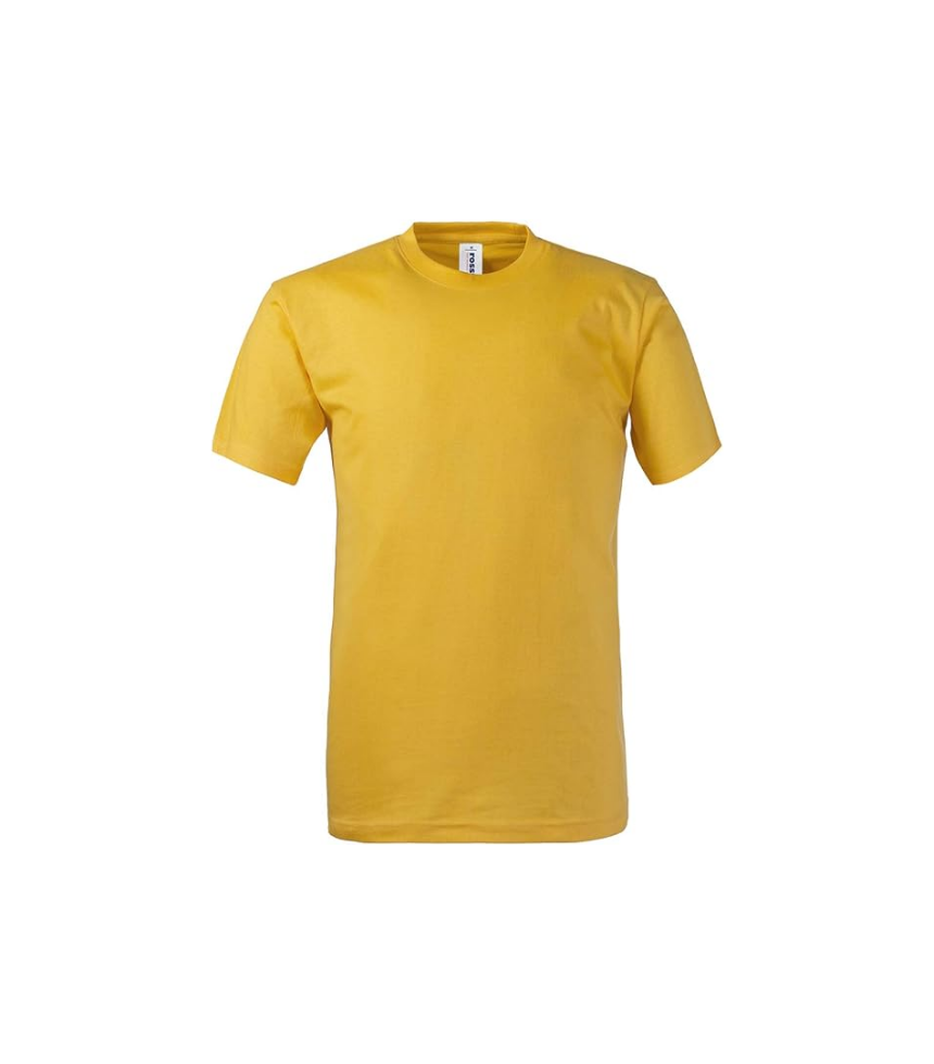 T-shirt-mezza-manica-girocollo-giallo