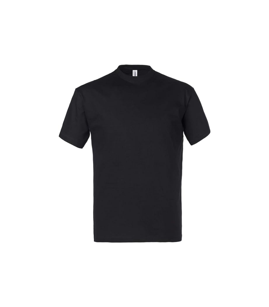 T-shirt-mezza-manica-girocollo-nero