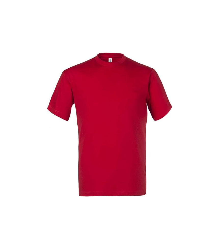 T-shirt-mezza-manica-girocollo-rosso