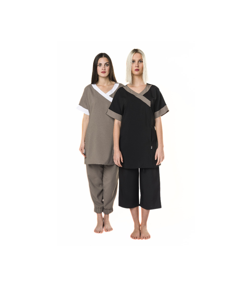 Poncho Casacche Da Lavoro Fantasia Casacca/poncho Da Lavoro Colours Con Chiusura Laterale Per Panifici,  Supermercati, Centri Estetici- Isacco