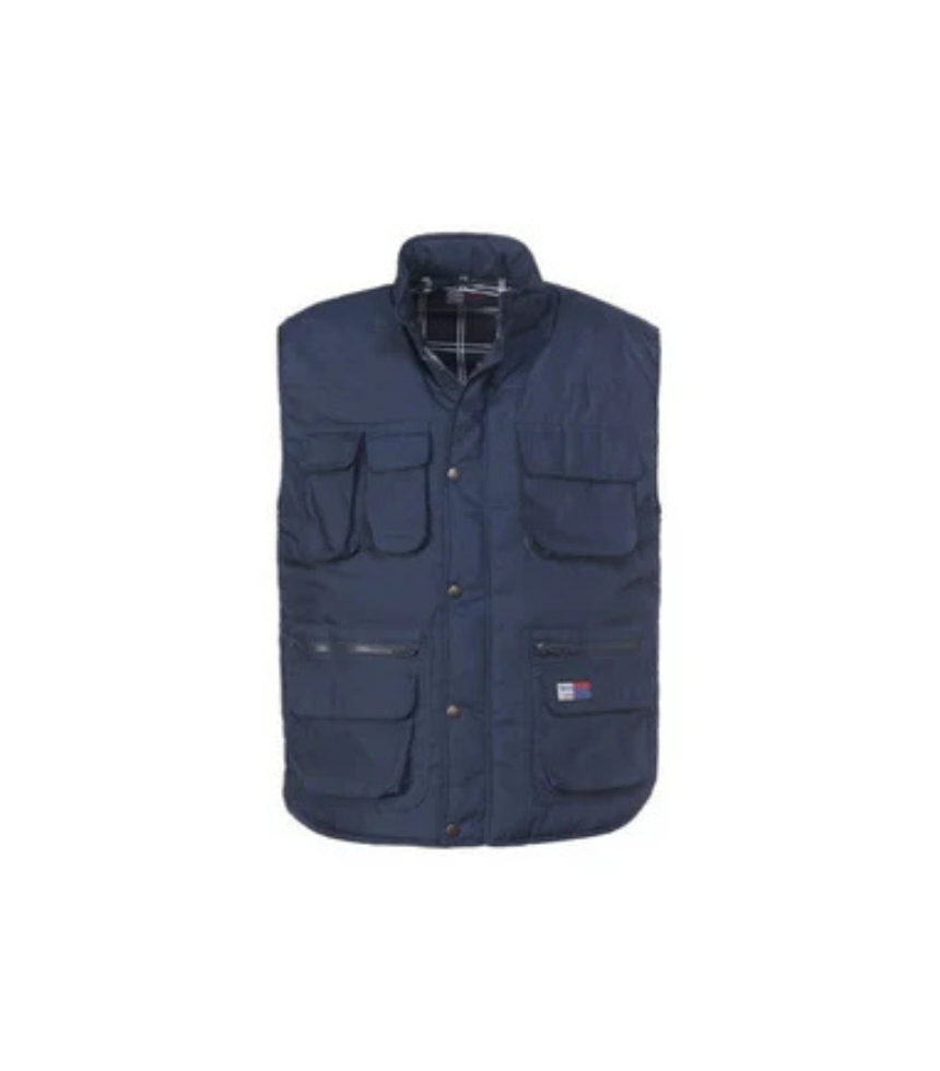 Gilet da Lavoro Invernale Multitasche Blu scuro