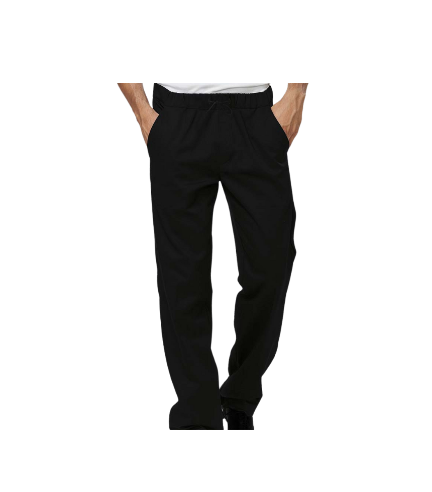 Pantalone Cuoco Nero leggero/elasticizzato Siggi