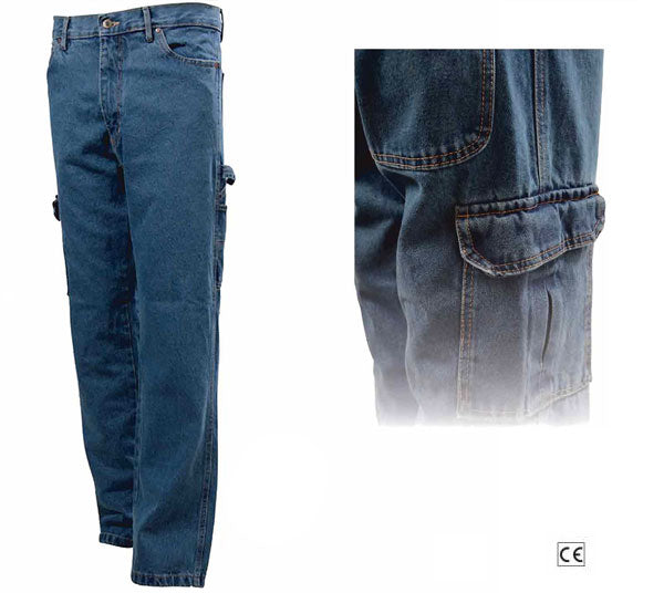 Pantalone jeans multitasche Blue Tech